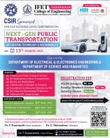 One day National level Conference on “Next-Gen Public Transportation: Integrating Technology and Sustainability” 2025 National Level Conference Poster